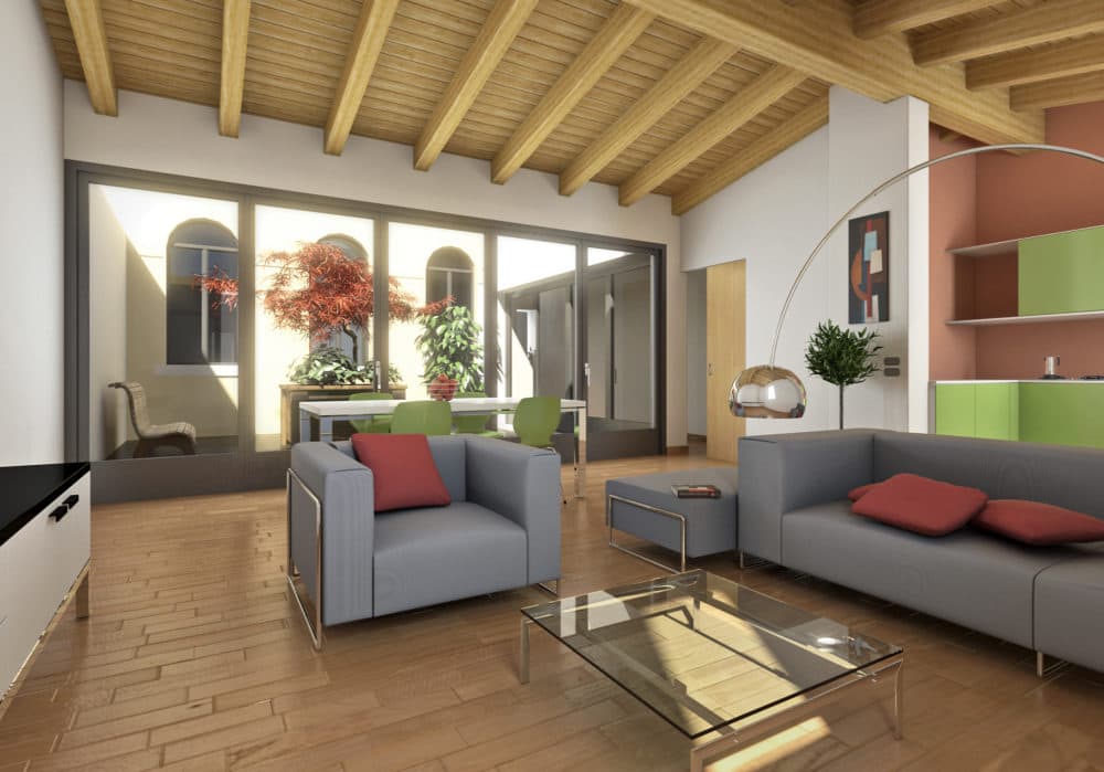 Appartamenti in vendita a Vittorio Veneto , Appartamenti con due camere e giardino. Vendita immobiliare